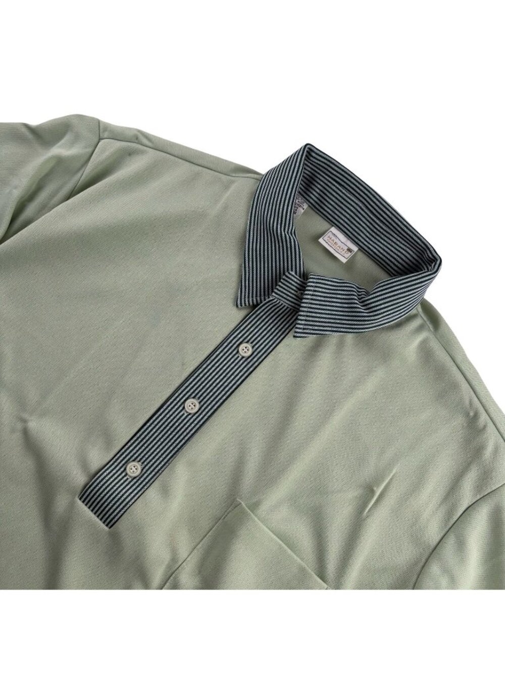 VTG NEW Haband Men’s 1970’s S/S Collared Shirt Green • 2XL